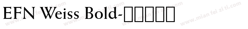 EFN Weiss Bold字体转换